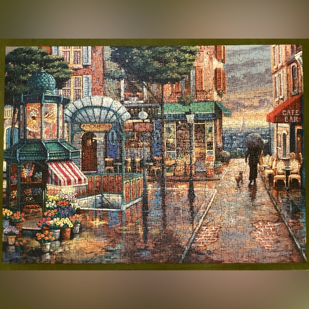 1000 PIECE PUZZLE BY COBBLE HILL “RAINY DAY STROLL”